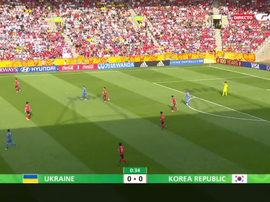 Onces iniciales del del Ucrania-Corea del Sur de la final del Mundial Sub 20. Captura/Gol