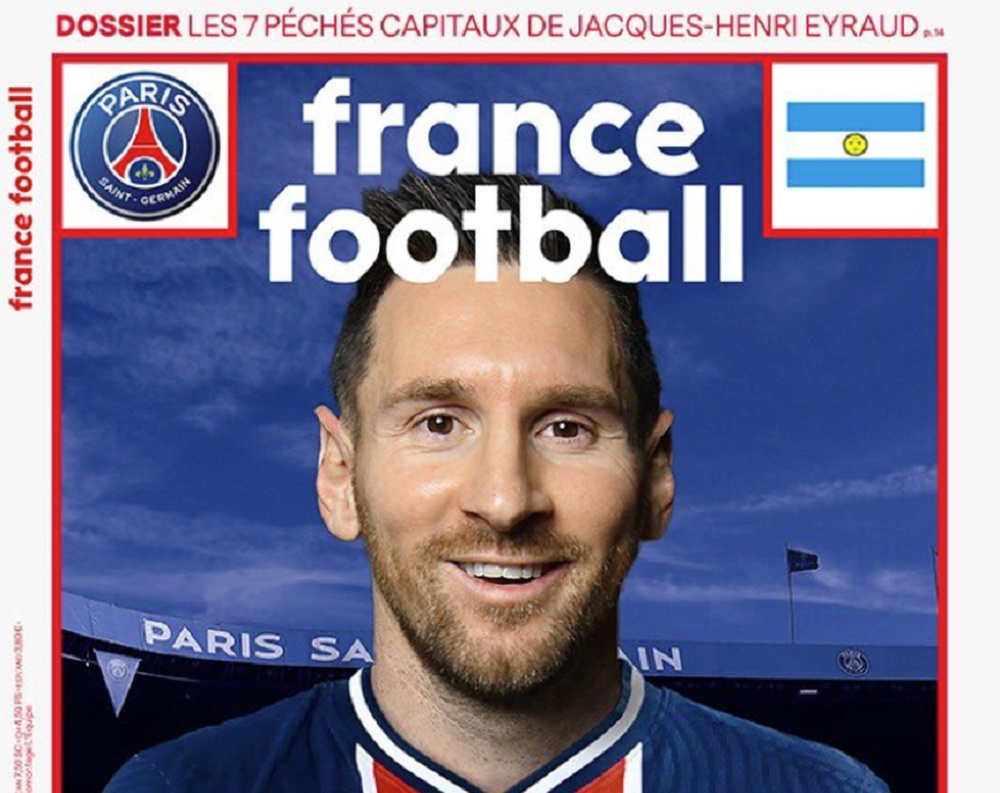 Messi sigue sonando para irse al PSG. Captura/FranceFootball