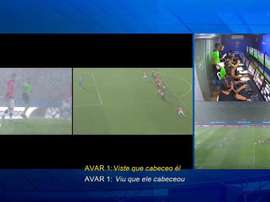 Del posible fuera de juego al gol confirmado en el VAR en Asunción. Captura/CONMEBOL