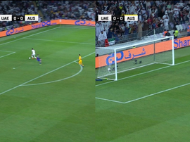 Mabkhout marcó a placer. Capturas/FoxSports