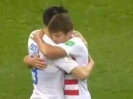 Soto se viste de Capitán América. Captura/SuperSoccerTV