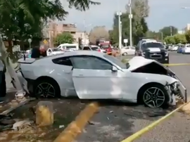 Joao Maleck se vio supuestamente envuelto en un aparatoso accidente. Twitter/ExpresoNetwork