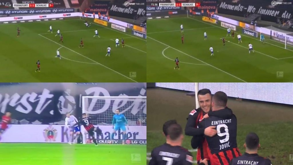 Jovic segna una doppietta. BTSport
