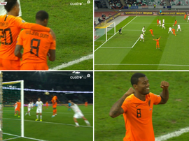 Wijnaldum hizo el 0-1. Capturas/Cuatro