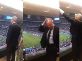 Florentino sufrió como un hincha más. Twitter/Ramon_AlvarezMM