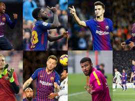 El infierno de Anfield aceleró la quema de diez jugadores del Barça. Collage/AFP