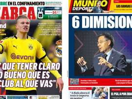 Portadas de la prensa deportiva del 10-04-20. Marca/MundoDeportivo