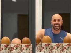 Reina se hace un 'calvo' en la cuarentena. Instagram/Preinaofficial