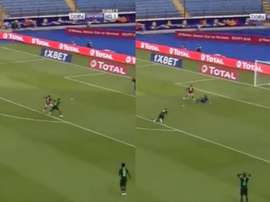 El grosero error de Ezenwa bajo el rumor del 'biscotto'. Collage/beINSports