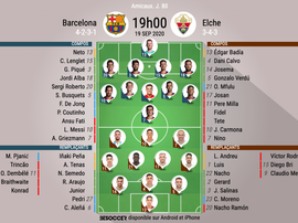Suivez en direct FC Barcelone - Elche. besoccer