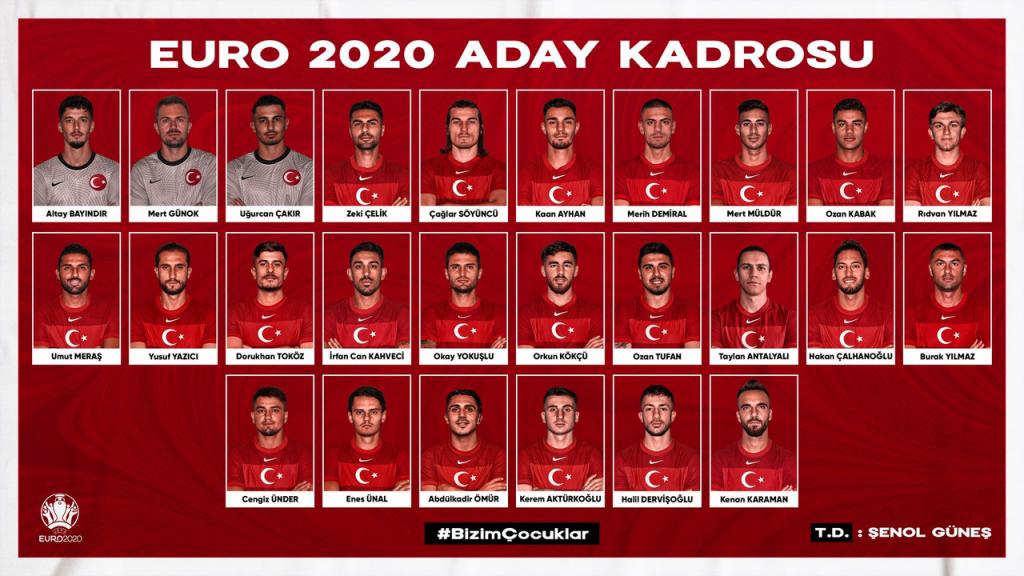 Demiral, Çalhanoglu, Yilmaz e Söyüncü são os destaques da lista da Turquia para a Euro