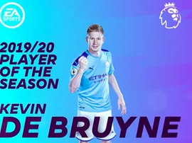 De Bruyne é eleito o melhor jogador da temporada na Premier. Twitter