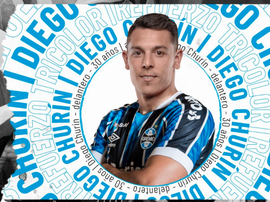 Diego Churín firma con Grêmio. Twitter/gremio_es