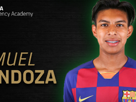 Samuel Mendoza gustó al Barça. Captura/BarçaAcademy