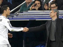 Mourinho y Cristiano trabajaron juntos en el Madrid. EFE