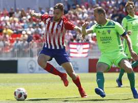 Darío Poveda abrió el marcador ante el Getafe B. Twitter/AtletiAcademia
