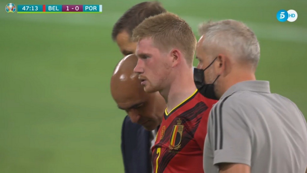 ¿Adiós a la Eurocopa? De Bruyne se marchó lesionado y ...