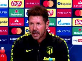 Simeone hizo su discurso habitual antes del Bayern-Atlético. Captura/Atleti