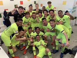 Tres puntos que se marchan a Barcelona. Twitter/FCBarcelonaB
