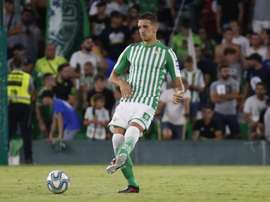 Feddal fue expulsado por protestar ante el Getafe. Twitter/RealBetis