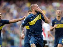 El dardo de Benedetto a River y el recuerdo a Boca. EFE
