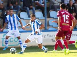 La Real dispuso de las mejores ocasiones, pero le faltó puntería. Twitter/RealSociedad