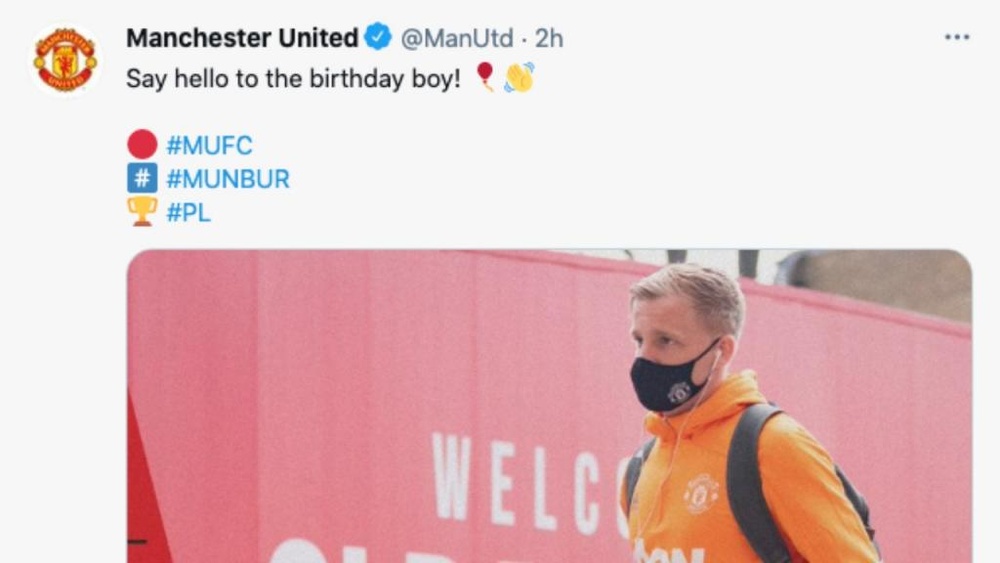 Man Utd fans were critical of Solskjaer. Screenshot/Twitter/ManUtd