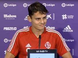 Enes Ünal regresó del periplo con su Selección. Captura/YouTube/RealValladolidCF
