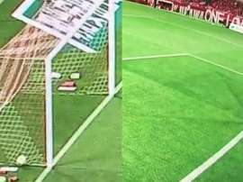 El balón rebotó en la red... ¡y el árbitro no dio gol! Twitter/JSoccerMagazine