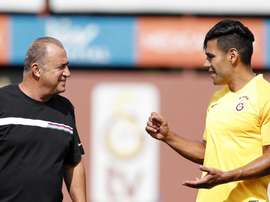 Fatih Terim, pesimista con Falcao. Twitter/GalatasaraySK