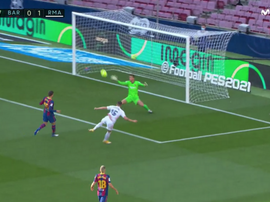 Real Madrid saiu na frente no Camp Nou. Captura/Movistar+LaLiga
