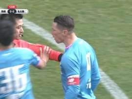 Torres fue protagonista del primer partido de la temporada. Captura/JLeague
