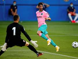 Trincao repasó sus primeras semanas en el Barça. EFE