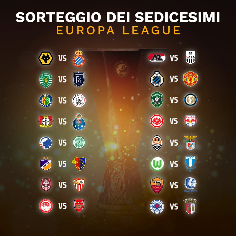 Svelati Gli Incroci Dei Sedicesimi Di Finale Di Europa League 2019 20