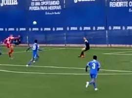 Darío Póveda hizo un golazo antes de lesionarse. Captura/GetafeCF