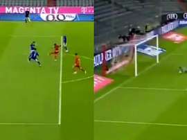 Gnabry marcó el primer gol de la temporada. Capturas/MovistarLigadeCampeones