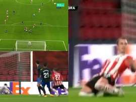 Götze adelantó al Granada ante el PSV. Captura/MovistarLigadeCampeones