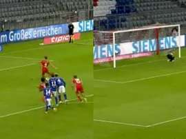 Lewandowski marcó. Capturas/MovistarLigadeCampeones