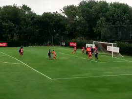 Golazo de Carrascal. Captura/Twitter/RiverLPM