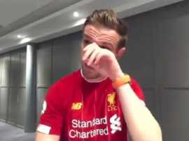 Henderson, muy emocionado. Captura/SkySports