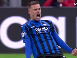 Ilicic la puso en la misma escuadra para el 2-0. Captura/Movistar+