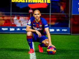 Braithwaite se mostró agradecido con el Leganés. Twitter/FCBarcelona