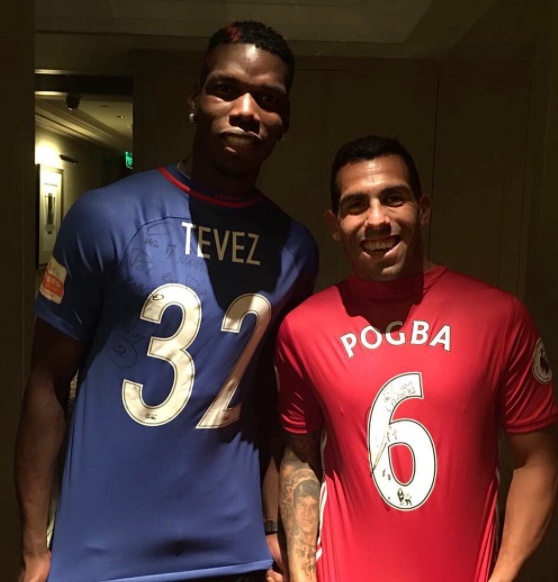 Pogba Reunites With Tevez