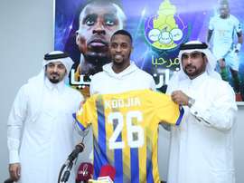 Kodjia firma por dos temporadas y media. Twitter/ALGHARAFACLUB