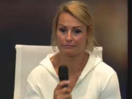 Lydia Valentín no quiso hablar sobre Sergio Ramos. Captura/AS