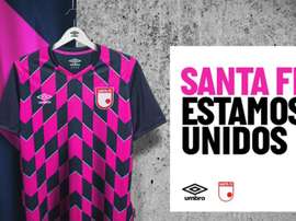 La nueva camiseta de Santa Fe genera debate en las redes. Twitter/SantaFe