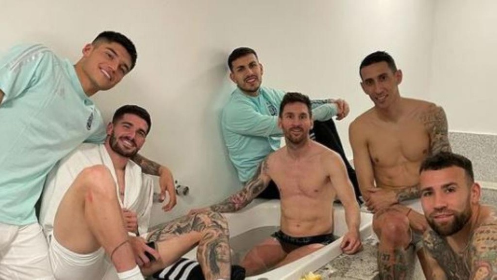 Leo Messi publicó una foto en el vestuario de Argentina. Instagram/leomessi