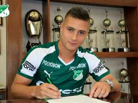 Deportivo Cali firma a Mateo Puerta. Twitter/AsoDeporCali