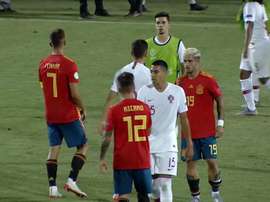 Empate entre Portugal y España. Captura/UEFATV