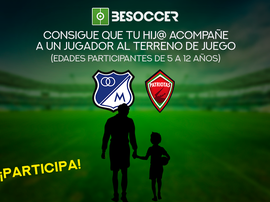 Consigue que tu hijo acompañe a un jugador en el Millonarios-Patriotas. BeSoccer